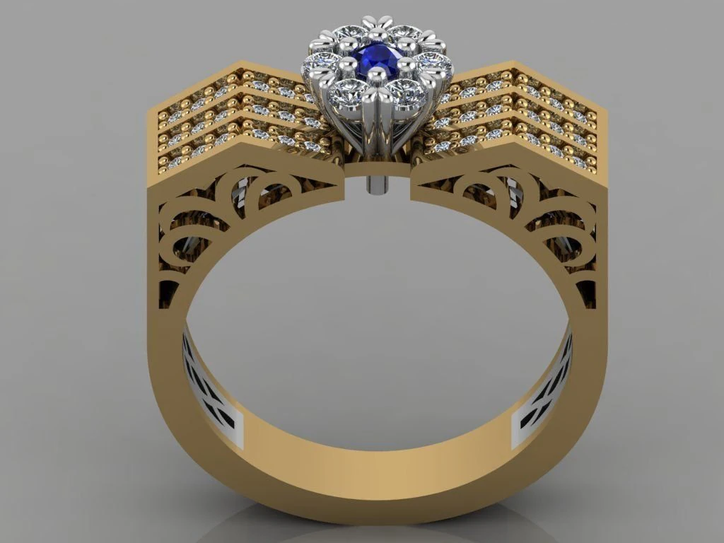 diamond ring 3D Print Model .c4d .max .obj .3ds .fbx .stl .blend
