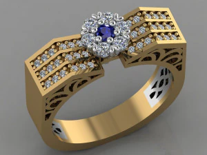 diamond ring 3D Print Model