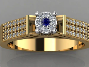 diamond ring 3D Print Model