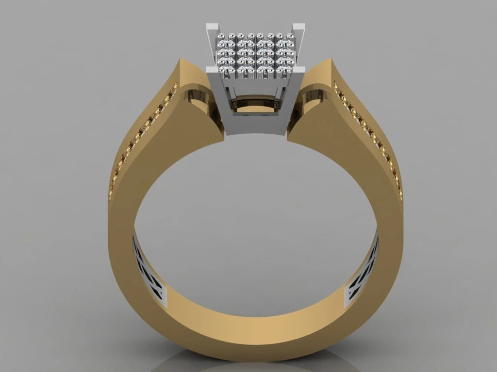 diamond ring 3D Print Model .c4d .max .obj .3ds .fbx .stl .blend 