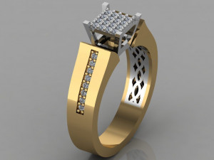 diamond ring 3D-printmodel