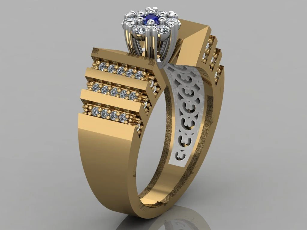 diamond ring 3D Print Model .c4d .max .obj .3ds .fbx .stl .blend 