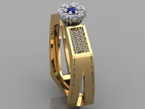 diamond ring 3D Print Model