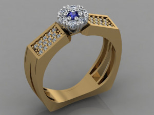 diamond ring 3D 打印模型