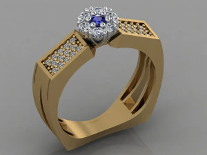 diamond ring 3D Print Model