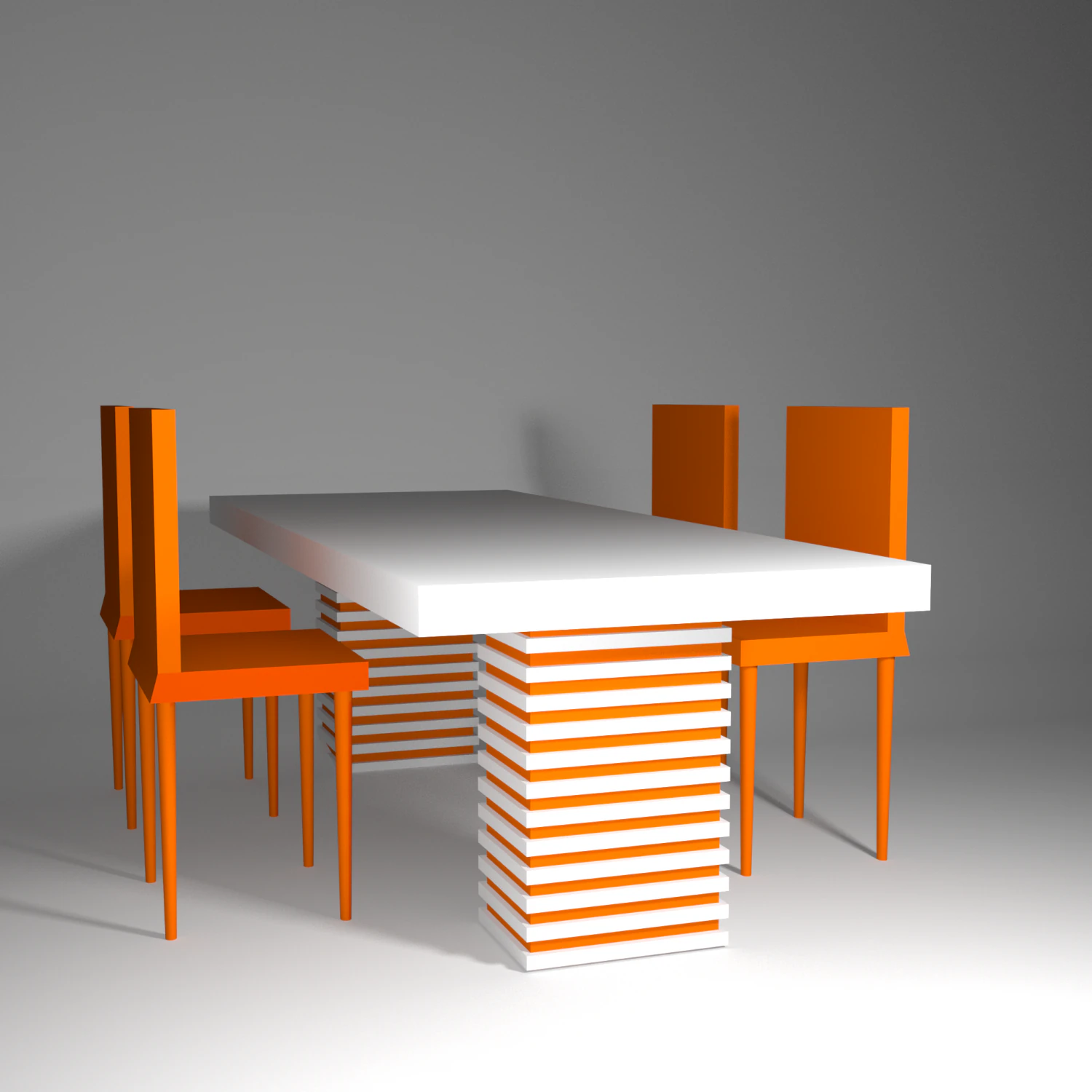 मेज और कुर्सियाँ 3D मॉडल .c4d .max .obj .3ds .fbx .stl .blend 