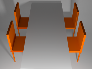 table and chairs 3D मॉडल