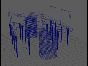 मेज और कुर्सियाँ 3D मॉडल