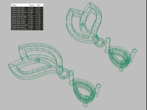 earring 01 3D Print Model