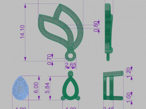 earring 01 3D Print Model