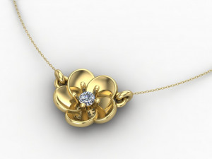 flower pendant Modello di stampa 3D