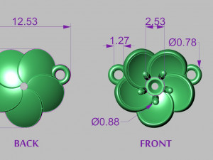 flower pendant Model do druku 3D