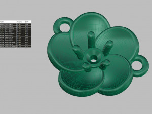 flower pendant Model do druku 3D