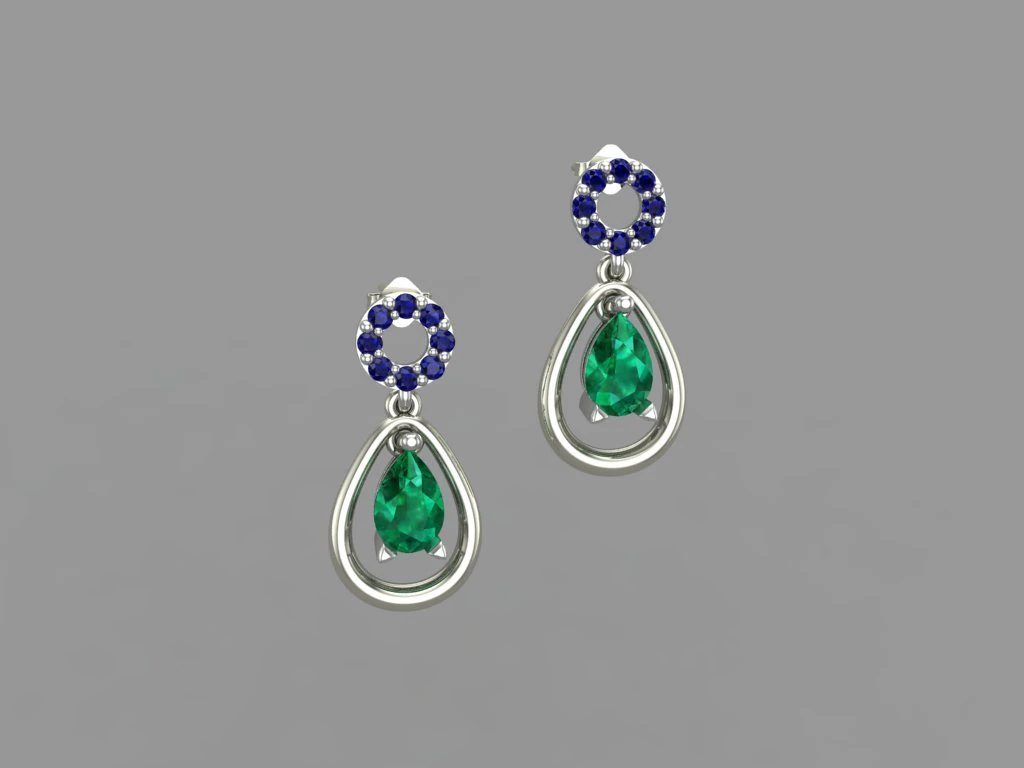 earring 02 3D Print Model .c4d .max .obj .3ds .fbx .stl .blend 