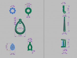 earring 02 Modèles 3D en vedette