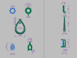 earring 02 3D Print Model