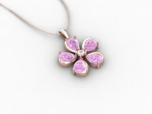 Flower Pendant 2 3D Print Model
