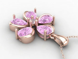 Flower Pendant 2 3D Print Model