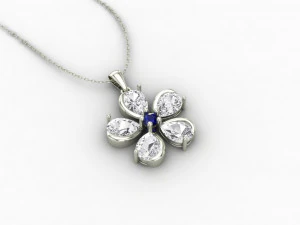 Flower Pendant 2 3D Print Model