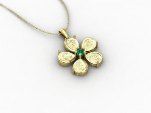 Flower Pendant 2 3D Print Model