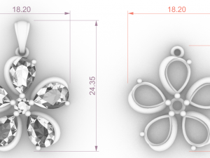 Flower Pendant 2 Modelo de Impressão 3D