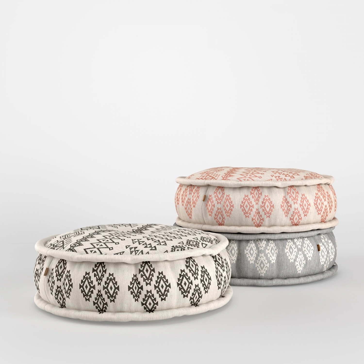 aztec puff - couch 3D Model .c4d .max .obj .3ds .fbx .stl .blend 