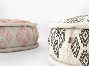 aztec puff - couch 3D Model