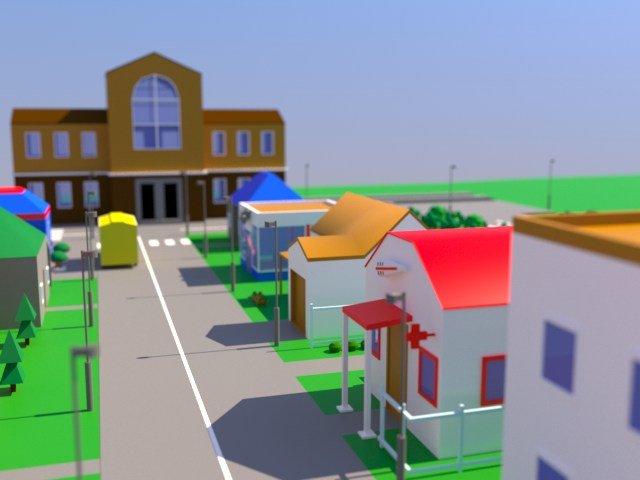city low poly 3D मॉडल .c4d .max .obj .3ds .fbx .stl .blend 