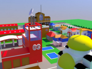 city low poly 3D मॉडल