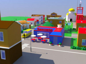 city low poly 3D मॉडल