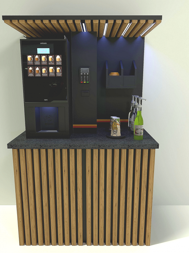 Coffee shop vending 3D मॉडल .c4d .max .obj .3ds .fbx .stl .blend