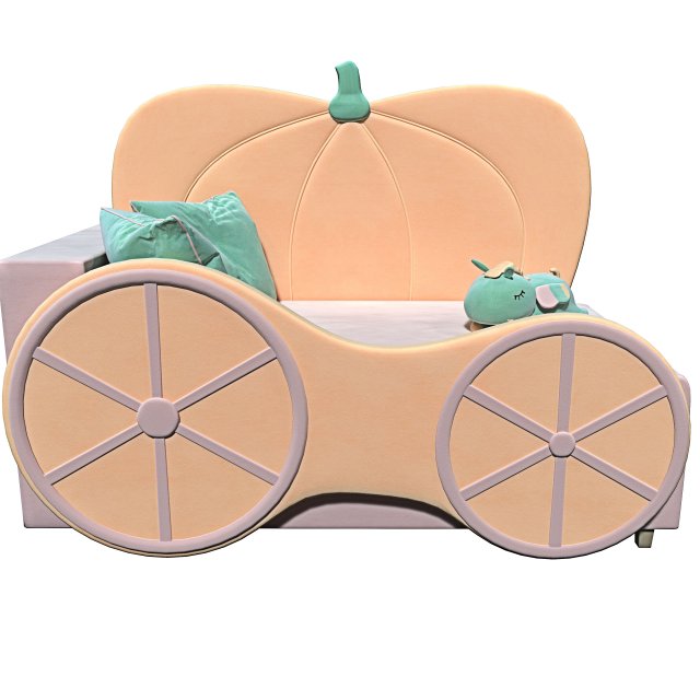 Bed for girl Modelo 3D .c4d .max .obj .3ds .fbx .stl .blend 