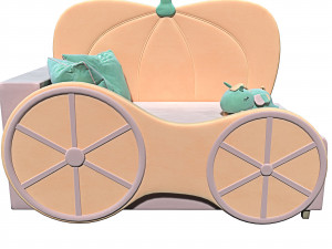 Bed for girl 3D मॉडल
