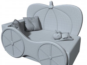 Bed for girl 3D Model