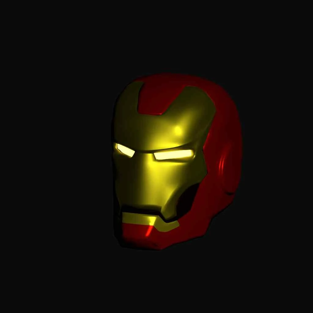 iron man helmet 3D Model .c4d .max .obj .3ds .fbx .stl .blend