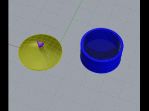 상단이 분리 가능한 보관함 3D 모델