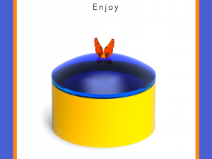storage box with detachable top 3D Модель