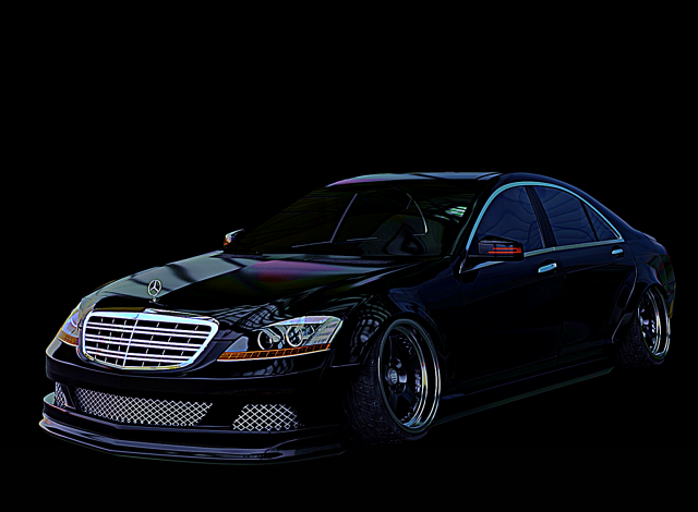 Mercedes-Benz S-class 3D Model .c4d .max .obj .3ds .fbx .stl .blend 