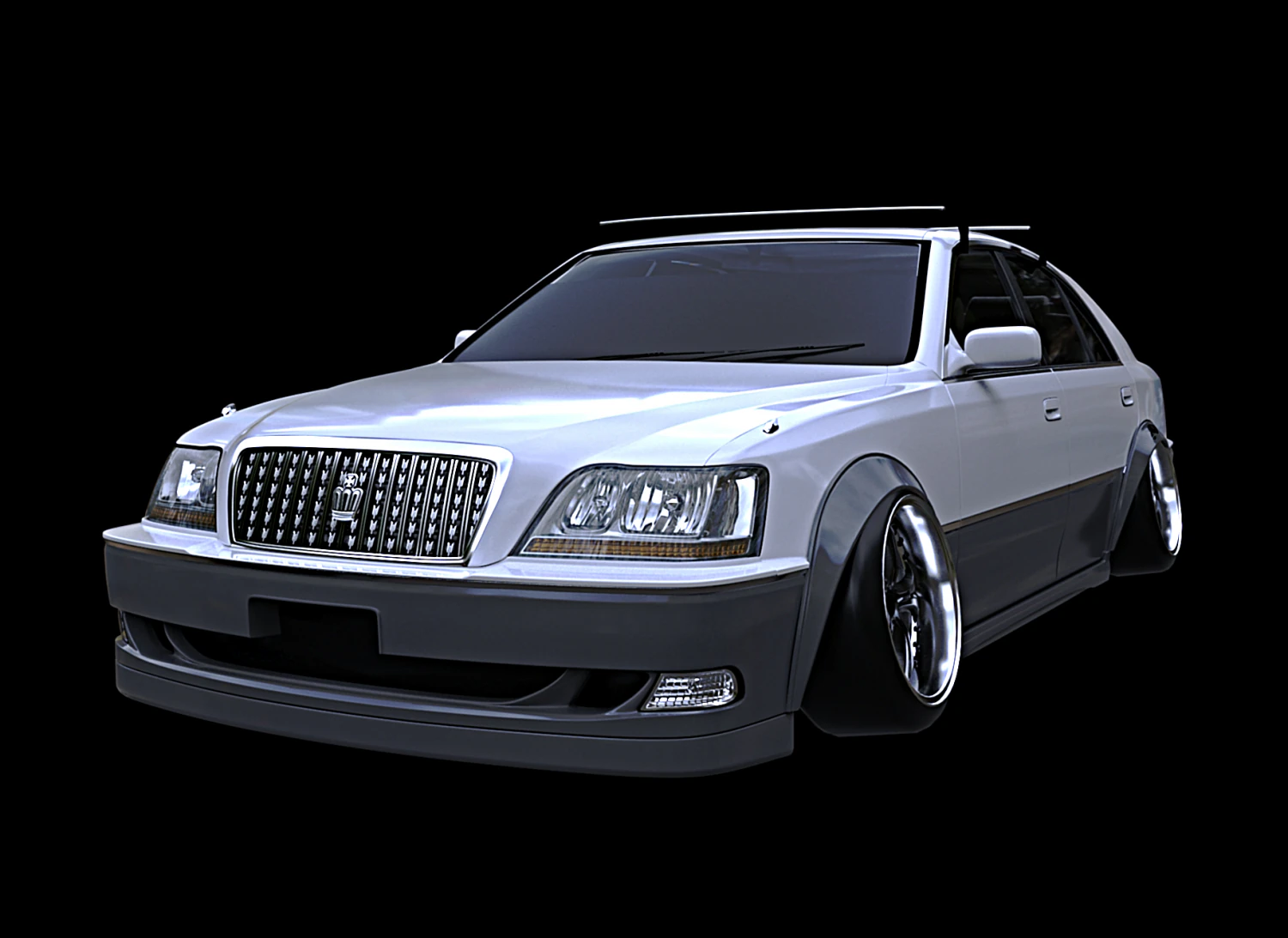Toyota crown 3D Model .c4d .max .obj .3ds .fbx .stl .blend 