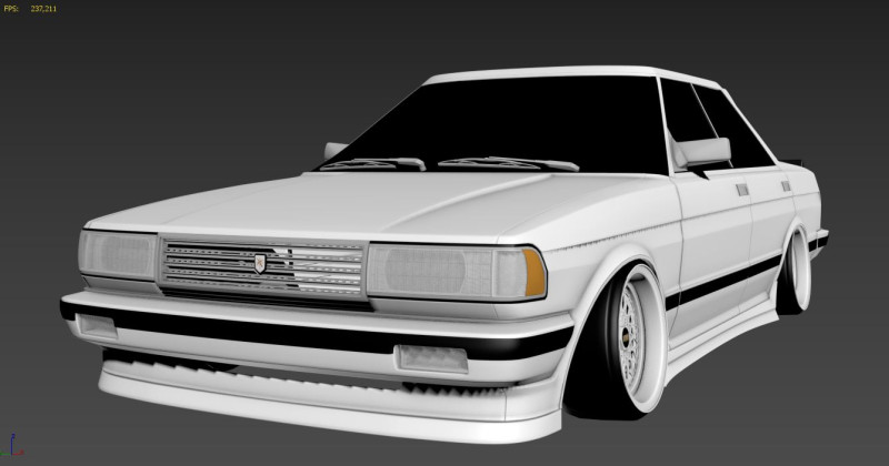 Toyota chaser 3D Model .c4d .max .obj .3ds .fbx .stl .blend 