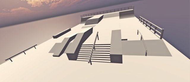 skatepark 3D मॉडल .c4d .max .obj .3ds .fbx .stl .blend 