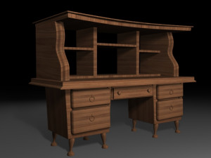 old classic table 3D मॉडल