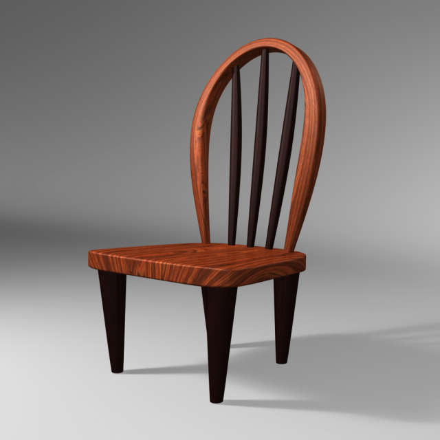 wood chair 3D Model .c4d .max .obj .3ds .fbx .stl .blend 