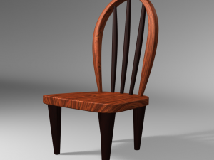 wood chair 3D 모델