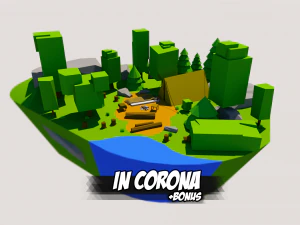 kampspel klaar laag poly 3D Model