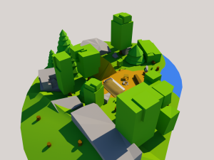camp game ready low poly 3Dモデル