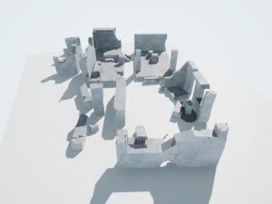 destroyed buildings 3D Model