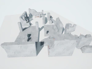 destroyed buildings 3D Model