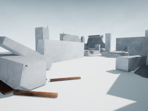 destroyed buildings 3D Model