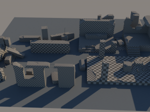 destroyed buildings 3D Model